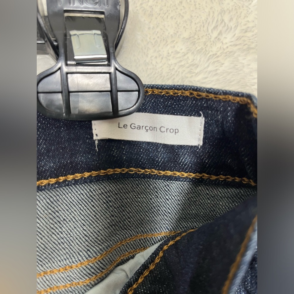 Frame Le Garçon Crop Dark Wash Blue Jeans Size 29 - Picture 7 of 10